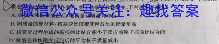 金考卷·百校联盟 2024年普通高等学校招生全国统一考试抢分卷(二)2h物理