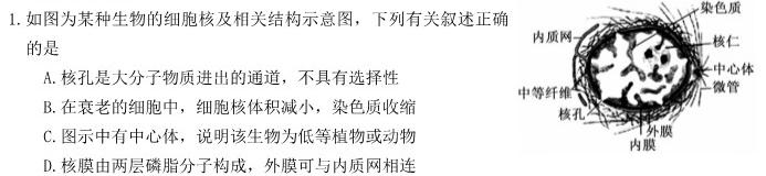 2024年黑龙江省普通高中学业水平选择性考试冲刺压轴卷(二)生物学部分