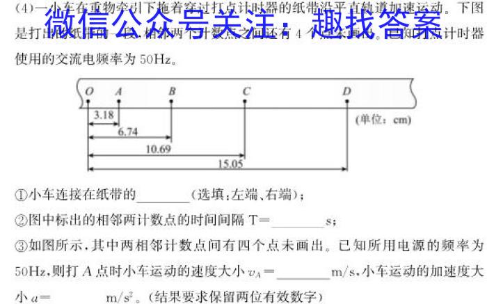 湖南省开卷文化2024高考冲刺试卷(一)物理`