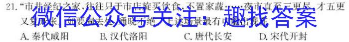 河南省新乡市2024届中小学生综合素养绿色评价活动历史试卷答案