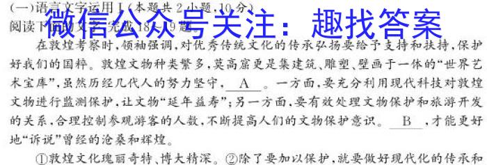 陕西省2024年九年级教学素养摸底测评5LR/语文