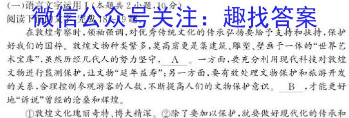 2024届河南省九第七届名校联盟考(24-CZ114c)语文