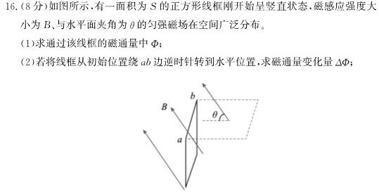 炎德英才大联考长郡中学2025届高三月考试卷（一）(物理)试卷答案