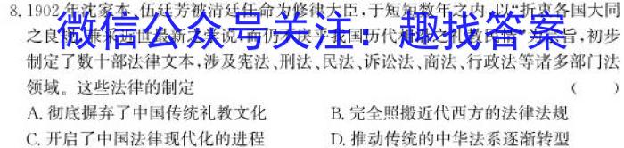 学林教育 2024~2025学年度第一学期九年级第一次阶段性作业&政治