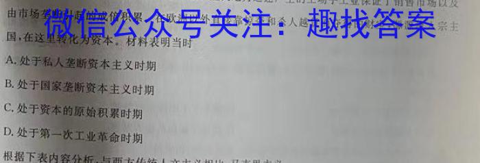 昆明市2024届"三诊一模"高三复习教学质量检测历史试卷答案