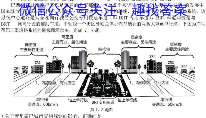 神州智达 2023-2024高一省级联测考试·下学期期末考试地理试卷答案