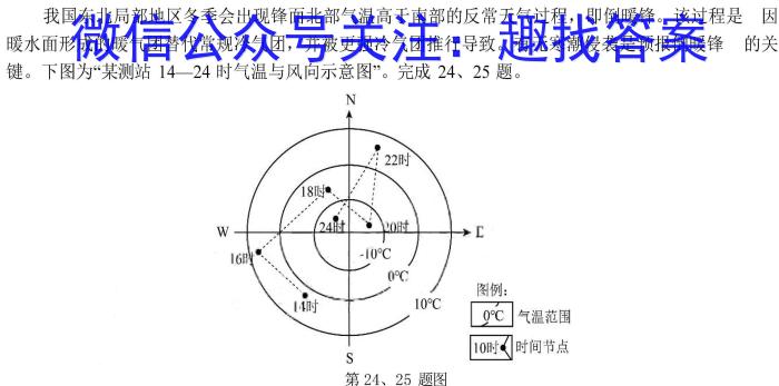 [今日更新]江西省2024年初中学业水平考试终极一考卷(BC)[J区专用]地理h