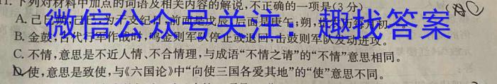 河南省伯阳中学2023~2024学年高一下学期第二次月考质量检测(241715Z)语文