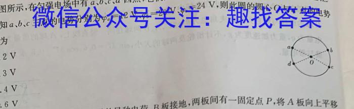 天一大联考 2024年1月高二年级期末调研测试[山西省通用]物理`