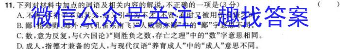 四川省眉山市高中2025届第三学期期末教学质量检测(2024.01)/语文