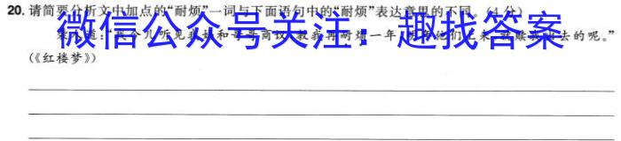 2024年河北省九年级基础摸底考试（一）语文