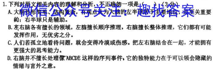 上进联考 2023-2024学年南宁市高二年级下学期期末考调研测试语文