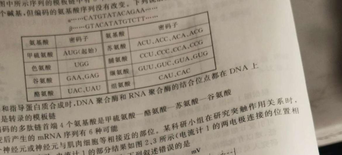 河北省2023-2024学年高一第二学期开学检测考试生物