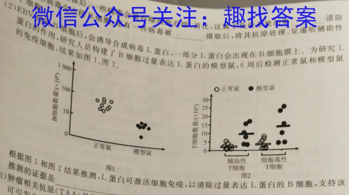 衡中同卷2024届信息卷 新高考版B生物学试题答案