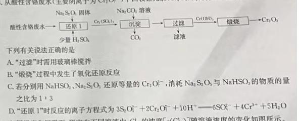 12023-2024学年山东省高一模拟选科走班调考(24-197A)化学试卷答案