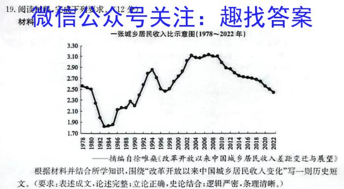 上进联考 上饶市2024届高三六校第一次联合考试历史试卷答案