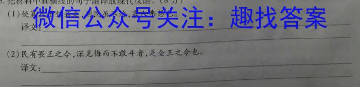 名校大联考2024届·普通高中名校联考信息卷(模拟二)/语文