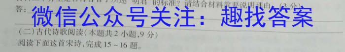 江西省赣州市瑞金市某校2024年春九年级第一次阶段练习/语文