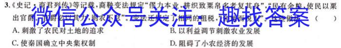 2024届贵州省六校联盟高考实用性联考(三)历史试卷答案