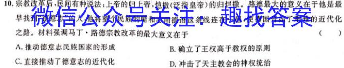 衡水金卷先享题月考卷2023-2024学年度下学期高二年级二调考试历史试题答案