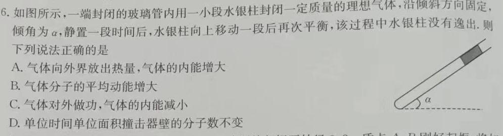 2023-2024学年九年级修水县中小学质量监测(物理)试卷答案