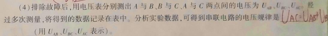 [今日更新]安徽省2024年八年级教学质量检测（4月）.物理试卷答案