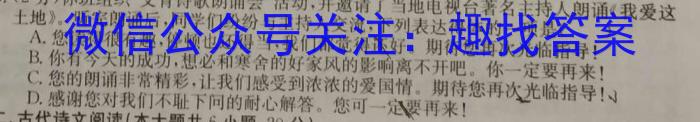 陕西省2024年九年级第二次模拟考试A/语文