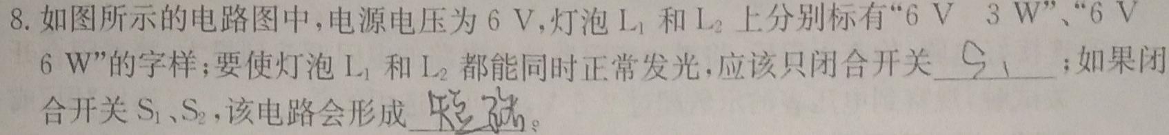 2024年湖南省高三年级入学考试（8月）(物理)试卷答案