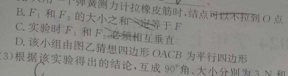 [今日更新]学业测评•分段训练•江西省2024届九年级训练（四）.物理试卷答案