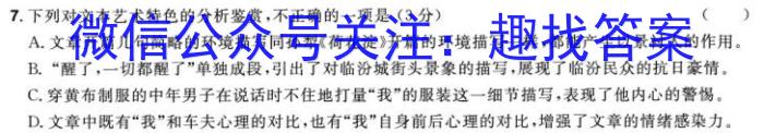 ［晋城三模］晋城市2024年高三第三次模拟考试试题语文