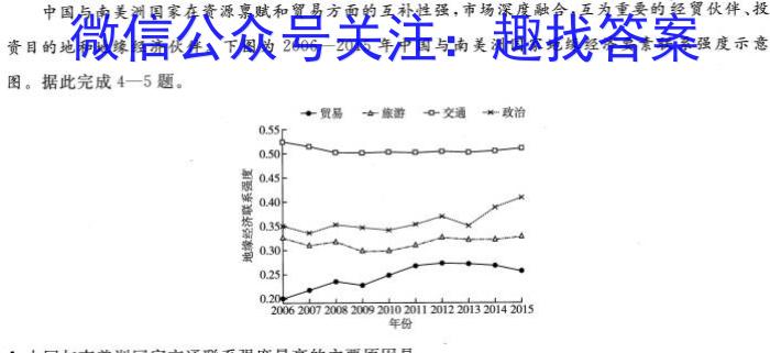 2024年河南省普通高中招生考试 密押卷A地理u