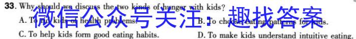 2024届陕西省第八次模拟考试英语