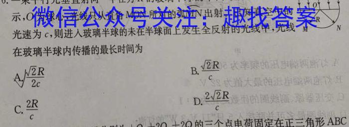 名校之约 2024届高三高考仿真模拟卷(四)4物理试题答案