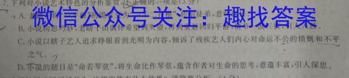 衡水金卷先享题·月考卷 2023-2024学年度下学期高三年级一调考试语文