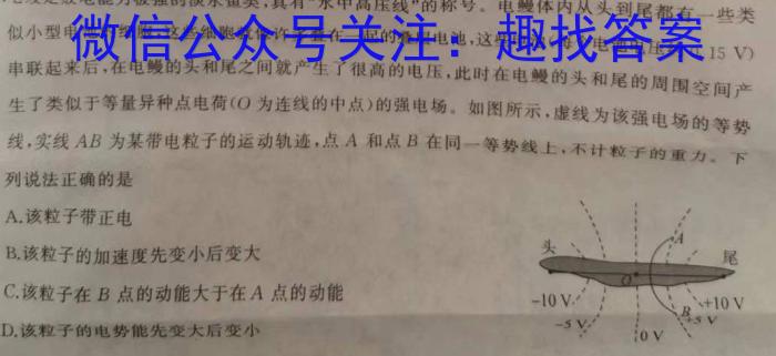 安徽六校教育研究会2024届高三年级第二次素养测试(2024.2)物理试卷答案