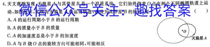 衡水金卷 2025届高三年级摸底联考(山东)物理试卷答案