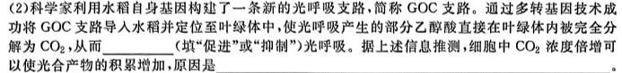 [甘肃二诊]2024年甘肃省第二次高考诊断考试(4月)生物学部分