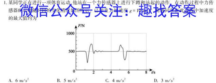 2024年陕西省初中学业水平考试信息卷(A)物理试卷答案