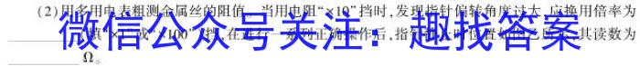 陕西省西安市西光中学教育集团2024-2025学年度第一学期九年级收心考试卷物理试题答案