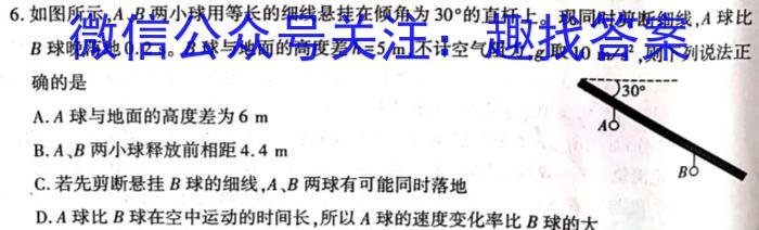 吉林省敦化市实验中学校2023~2024学年度第一学期高三教学质量阶段检测考试(24353C)物理试卷答案