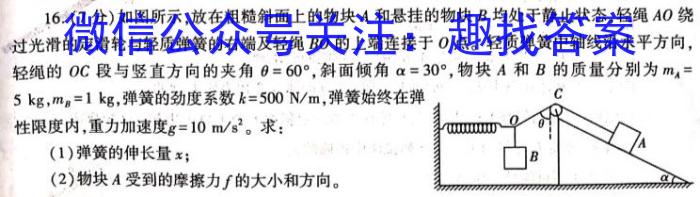 河南省周口市郸城县2024年九年级第六次模拟试卷物理试卷答案