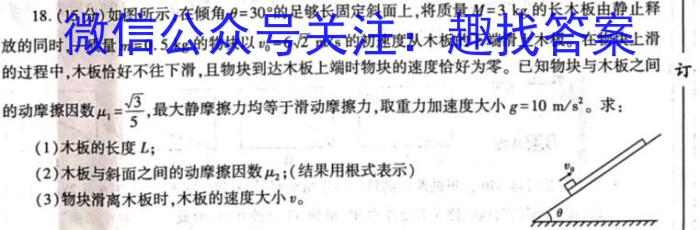 2024年普通高等学校招生全国统一考试·仿真模拟卷(四)4物理试卷答案