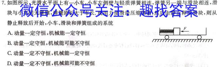 衡水金卷·2024届高三年级1月份大联考物理试卷答案