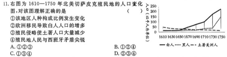 [今日更新]湖南省天壹名校联盟·2024年上学期高二3月大联考历史试卷答案
