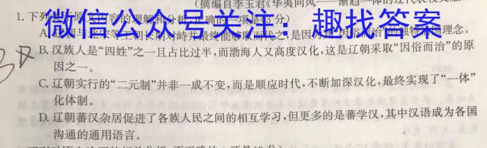 河南省2023-2024学年度八年级第三次12月月考（三）语文