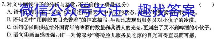 安徽第一卷·2023-2024学年安徽省七年级教学质量检测四Ⅳ(1月)/语文