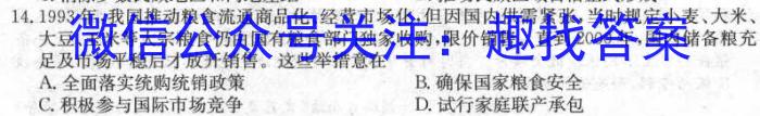 河南省金科·新未来2023年秋季学期高一年级12月质量检测历史