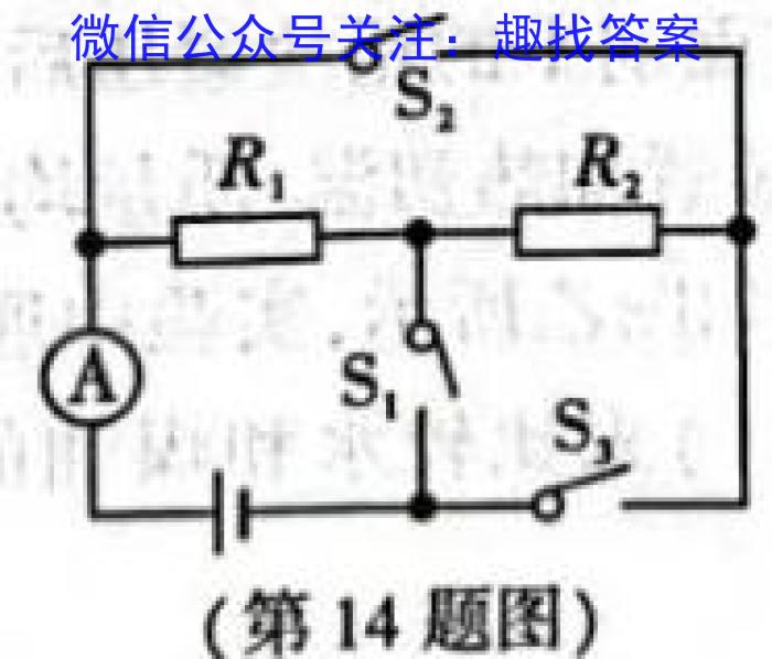 2024年河南省中招考试押题试卷(二)物理试题答案