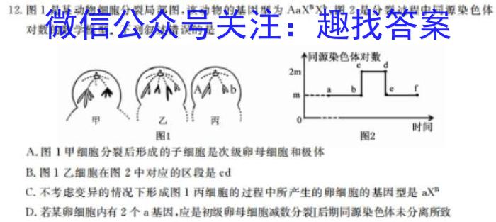 京星·海淀八模 2024届高考冲刺卷(二)2生物学试题答案