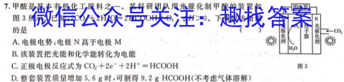 3安徽省淮北市2024届高三第一次质量检测化学试题